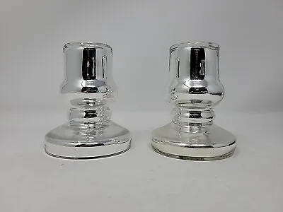 Pair Antique Mercury Glass Candle Holders 4  • $50
