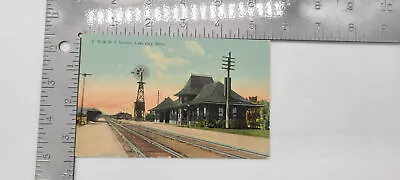 C.M. & St P. Station Lake City  Minnesota Train Station Color Post Card • $15.92