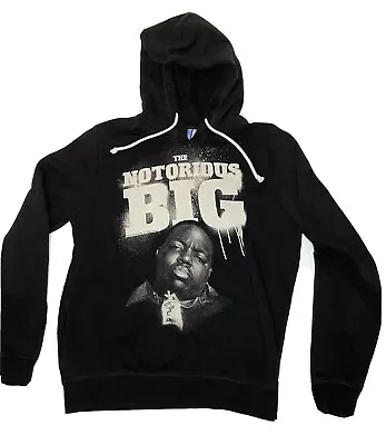 Notorious BIG Mens Black Hoodie Large Brooklyn Mint Divided Hip Hop Biggie 2013 • $34.99