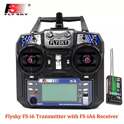 Flysky FS-i6 2.4G 6CH RC Transmitter Controller FS-iA6 Receiver F/RC Plane I2I5 • $49.97