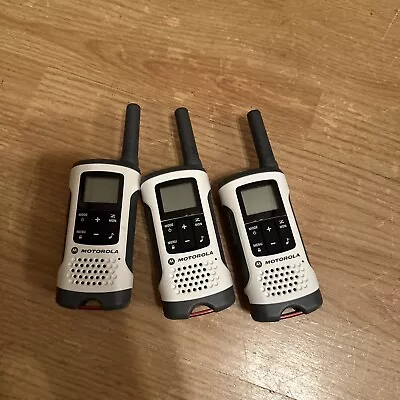 Motorola Talkabout Walkie Talkie 3 Pack 25 Mile Two Way Radios NOAA 22 Ch T260TP • $60