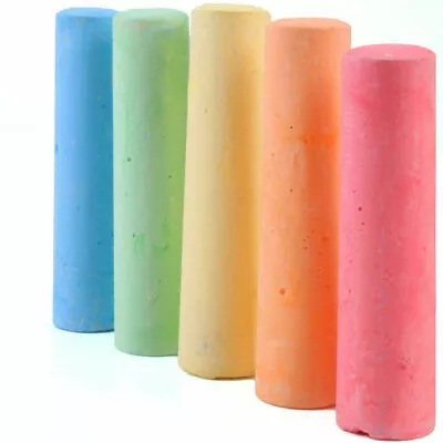 🔥5x Jumbo Coloured Chalk Chunky Pavement Outdoor Board Floor Art Draw Home Kids • £3.25