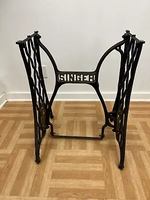 Vintage CAST IRON Treadle Base Table Sewing Machine Metal SINGER Stand Primitive • $129.99