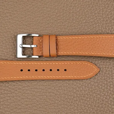 Goatskin Golden Brown Togo Leather Watch Strap Band 18mm 20mm 22mm • $75