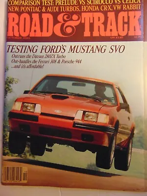 ROAD & TRACK Magazine Oct 1983 MUSTANG SVO • $7.50