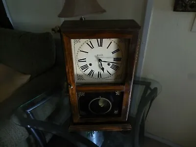 Antique Regulator Pendulum Wind-up Verichron Wall/Mantel Clock 1900's WORKS! • $189.89