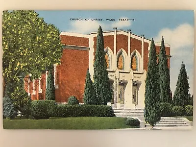 Church Of Christ Waco Texas Vintage Postcard • $4