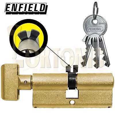 Enfield Contract 363 Turn Knob Euro Twin Y Cam Cylinder Deadlock Suit Banham • £34.25