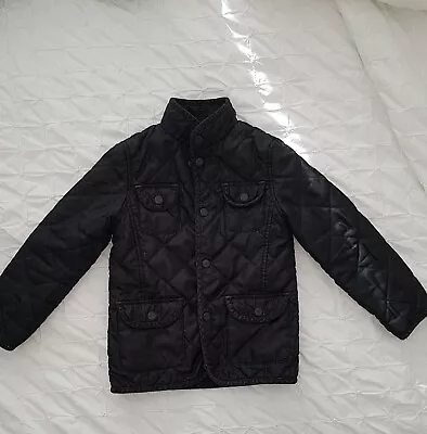 £6.50 • Buy Bluezoo Age 4-5 Black Warm Winter Fleece Lined Quilted Boys Coat, Good Condition
