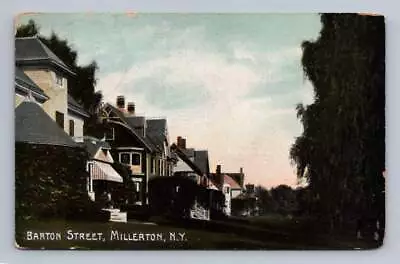 Barton Street MILLERTON New York Antique Dutchess County Postcard ~1910s • $9.99