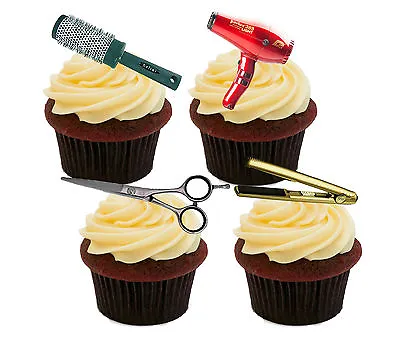 Hairdresser Edible Cupcake Toppers Novelty Stand-up Fairy Cake Bun Decorations  • £2.99