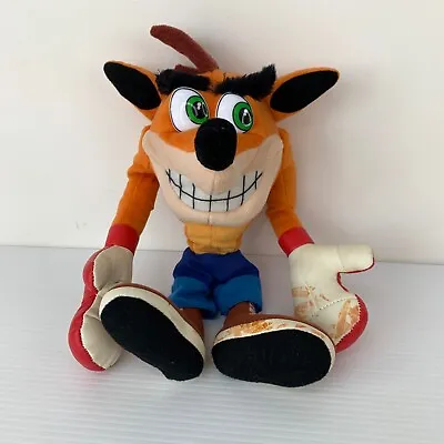 Rare 2001 Crash Bandicoot Boxing Gloves Soft Plush Toy 12” Play By Play Boxer • $96.50