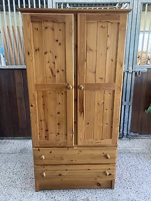 £120 • Buy Pine Wardrobe With 2 Drawers