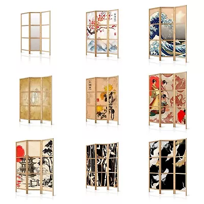 Japanese Folding Screen Room Divider Non-Woven Canvas Art JAPAN P-A-0009-z-b • £139.99