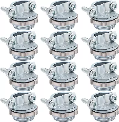 12pcs 1/2inch Clamp Type Cable Connectors For Metallic Conduit Protect Cables Si • $18.42