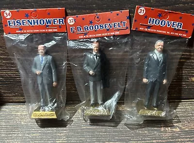 Vintage 60's Marx Presidents 2.5  Figures Lot - New Hoover Roosevelt Eisenhower • $24.99