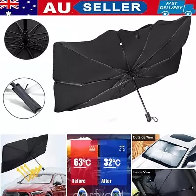 Large 140X80 Car Windshield Sunshade Umbrella Front Window Visor Sun Shade Cover • $15.99