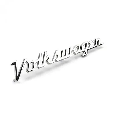 Volkswagen Chrome Metal Hood Script Emblem - 15cm VW Bug Bus Ghia Type 1 Type 2 • $27.22