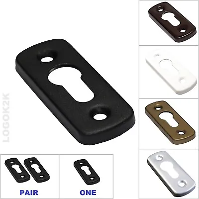 £4.45 • Buy Euro Cylinder Escutcheon Door Key Hole Cover Plate Metal White Black Silver Gold