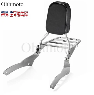 $84.99 • Buy Sissy Bar Backrest Luggage Rack For Yamaha VStar 400 650 Classic 98-14 XVS650A