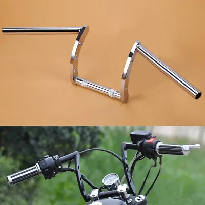 1  Motorcycle Handlebars Z Bar Drag Bars For Harley Bobber Cafe Racer Honda ACE • $52.20