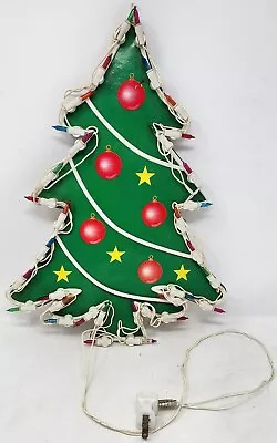 16  Vintage Christmas Plastic Wall Window Decoration Tree Blinking Tested • $8