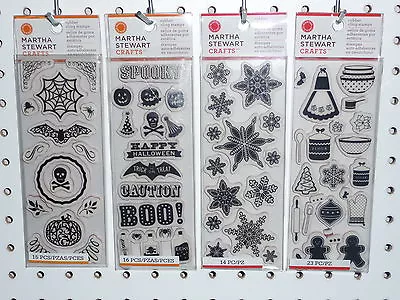 Martha Stewart Crafts Cling Stamps Christmas Halloween Valentine BN • $19.99