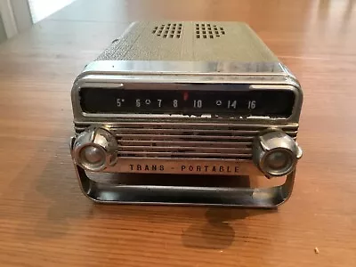 Vintage Auto 1958 Oldsmobile Am Trans-portable Radio With Bracket Handle • $62.30