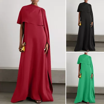 8-24 ZANZEA Women Shawl Neck Evening Cocktail Party Prom Long Maxi Dress Kaftan • $33.24