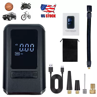 150 PSI Air Compressor Tire Inflator Fits Car Moto Bike Tires Air Pump Portable • $15.99