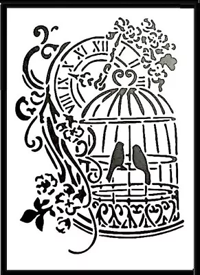 Stencil Extra Large Layering Stencil 30cm X 21cm ~bird Cage Code A91 • $12.50