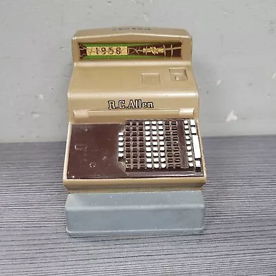 Vintage RC ALLEN 1958 CASH REGISTER SALESMAN SAMPLE METAL Bank ADVERTISING MODEL • $29.98