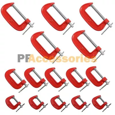 15 Pcs Heavy Duty C Clamp Set 1  2  3 Mini Vise Metal Woodwork Carpenter G Clamp • $30.69