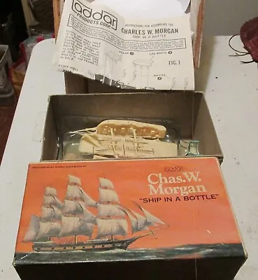 Vintage Plastic Model Kit Chas Morgan Ship In A Bottle  Caddar Co BrooklynNY • $12.49