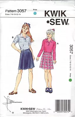 Kwik Sew 3057 Sewing Pattern Skirts & Tops For Girls Sz 7 - 14 *unopened* • $12