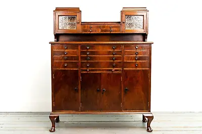 Early 20th Century Mahogany Decorative Dentist Or Collectors Cabinet • £1195