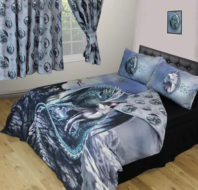 £27.99 • Buy Protector Of Magic Duvet Cover Or Curtain Lisa Parker Unicorn Dragon Blue Grey