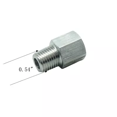 SS304 1/4  NPT Male Pipe X M14X1.5 Female Metric Adapter Fitting Oil Fuel Air • $8.99