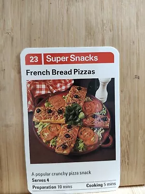 Moulinex Meals In Minutes🥕 1981 Super Snacks #23 French Bread Pizz🥕Recipe Card • $3.24