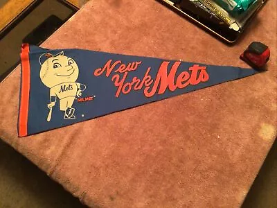 1960s New York Mets Metropolitan Vintage Pennant MLB Baseball NY Metro 10.5x29 • $69.99