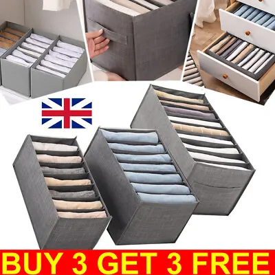 Folding Drawer Organizer Clothes Box Leggings Jeans T-shirt Closet Storage Box • £4.79