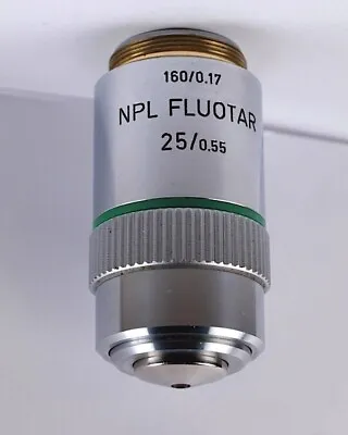 $299.99 • Buy Leitz NPL Fluotar 25x 160mm TL RMS M20 Objective