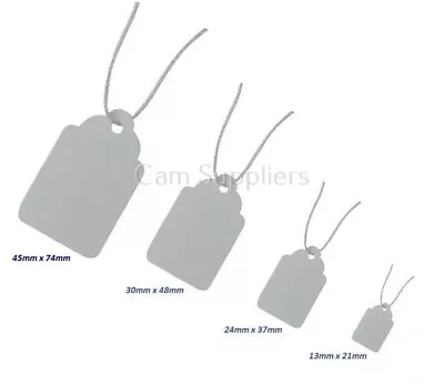 £1.45 • Buy 100 200 500 Kraft Paper Gift Tags Scallop Label Luggage Wedding + Strings White