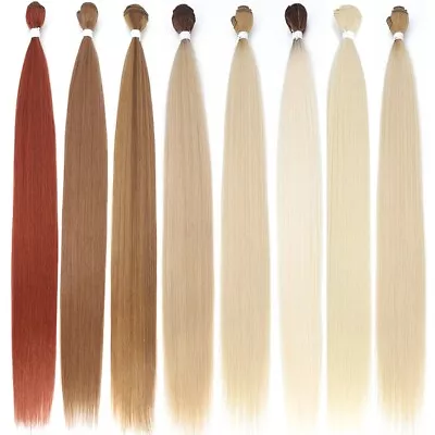 Long Synthetic Straight Hair Bundles Extensions Ombre Colorful Natural Heat Soft • $8.89