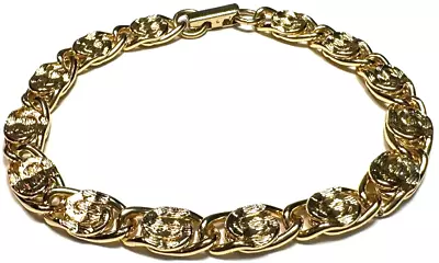 Vintage Jewelry Bracelet Gold Tone SIGNED SARAH COVENTRY Chain Link S Shine 24 • $5