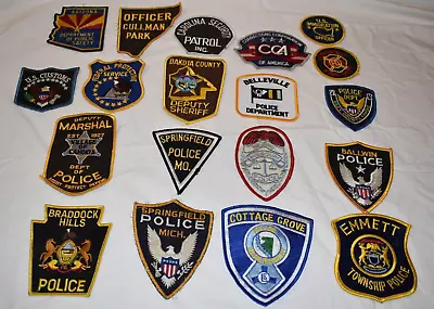 19 Vintage MO & Other States City POLICE Sheriff Marshal PATCHES Law Enforcement • $149.71