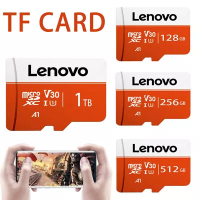 Lenovo 128/256/512GB/1TB TF Flash Card Universal Fast Data Transfer Storage Card • $14.36