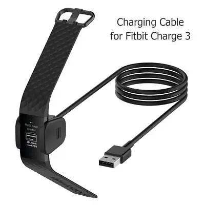 $10.79 • Buy 55cm/1m USB Charger Adapter Charging Cable Cord For Fitbit Charge 3 Smart Watch