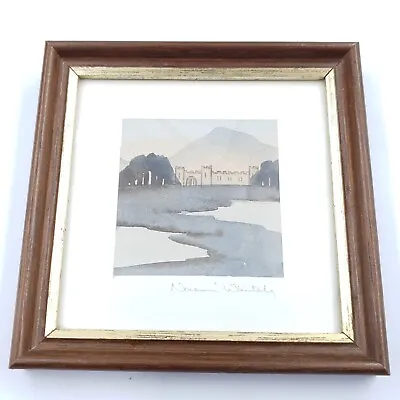 Miniature Watercolour Painting Of A Castle Signed Naomi? Whitely? Original Paint • £15.20