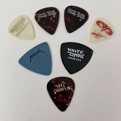 VTG 80s-90s Tour Guitar Pick Lot - Metallica White Zombie Cheap Trick Van Halen • $119